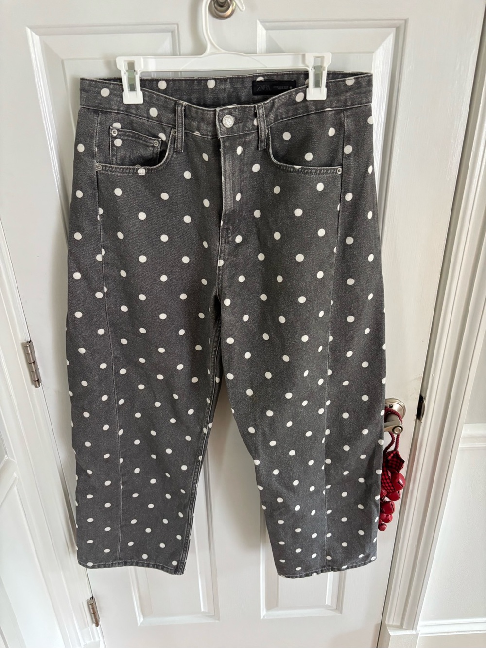 Zara Gray Polka Dot Jeans